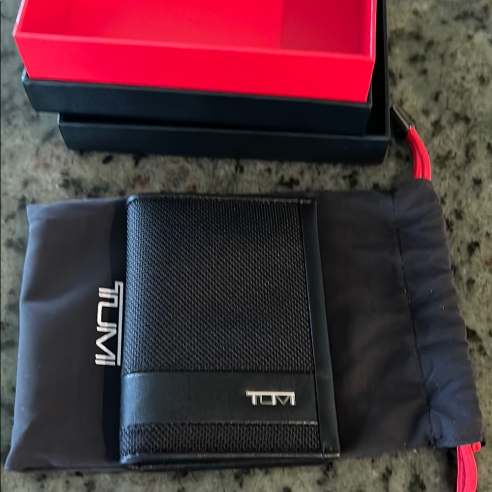 Tumi Black Textured Wallet
